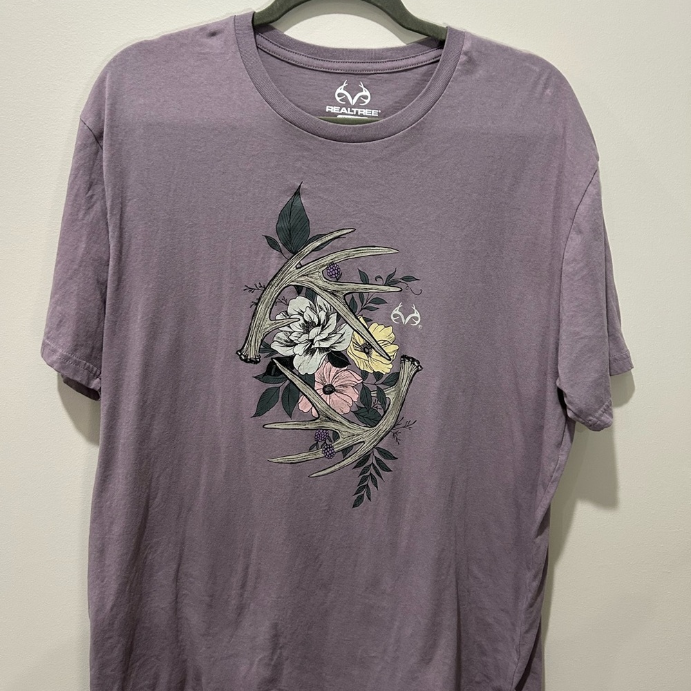 Realtree Lavender Antler Graphic Tee